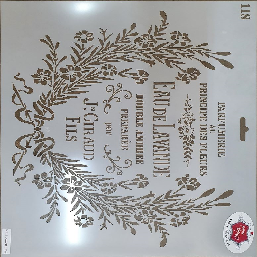 118 EAU DE LAVANDE - Parfumerie Au Principe De Fleurs Stencil