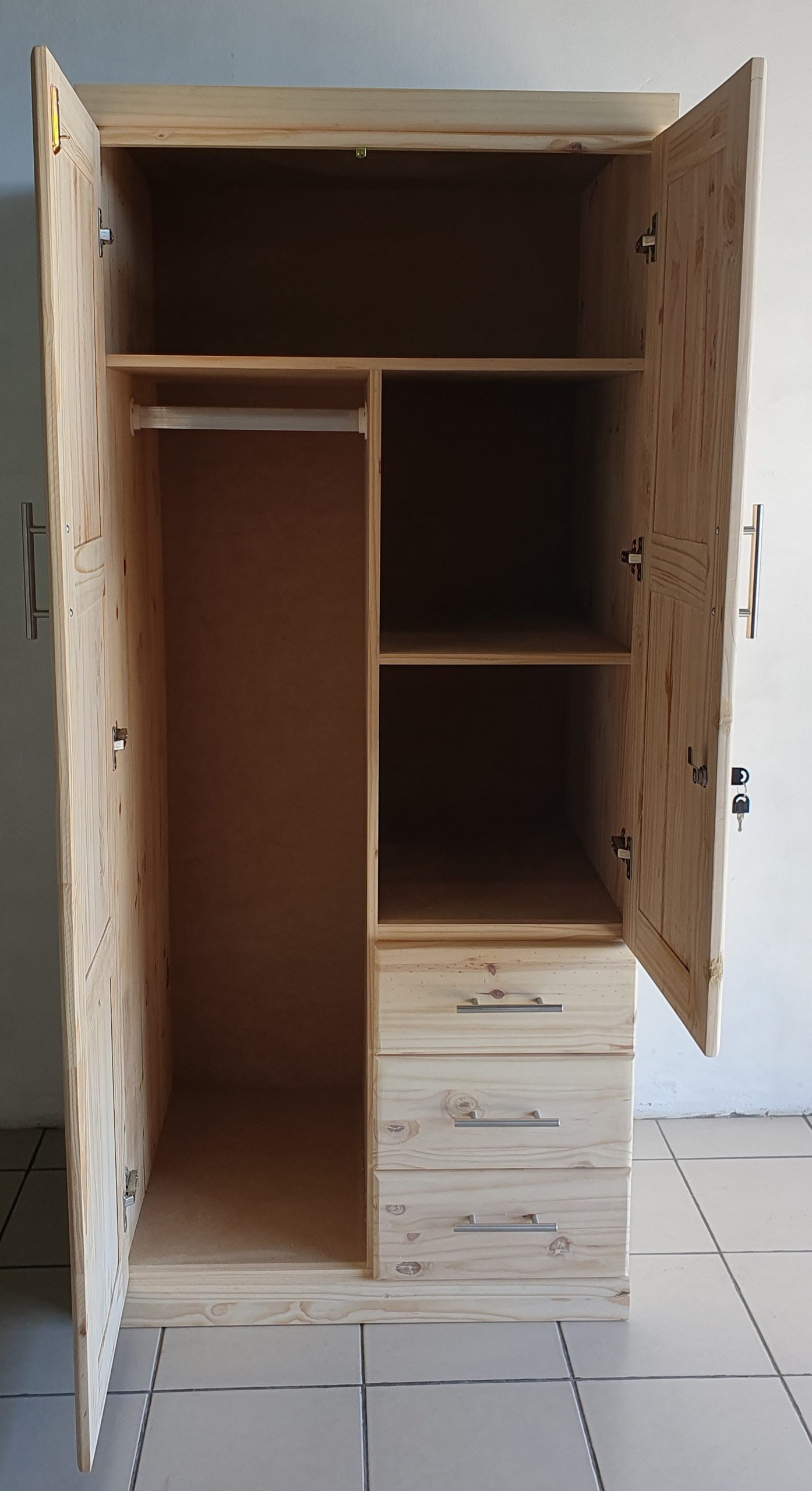 2 D Robe Hang/Shelf + 3 Drs - RAW