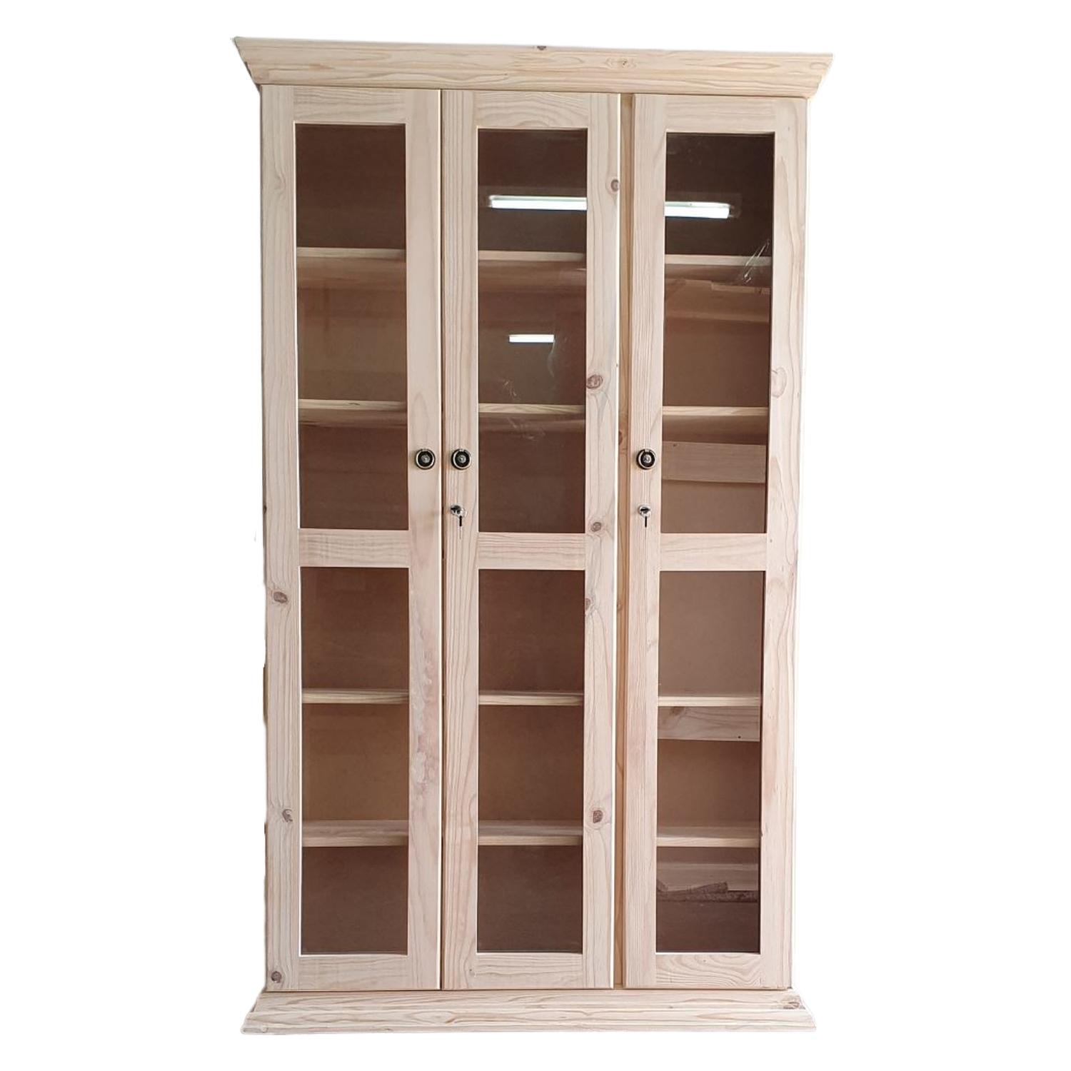 Louiza Bookshelf 1900X1200 Glass Doors - RAW