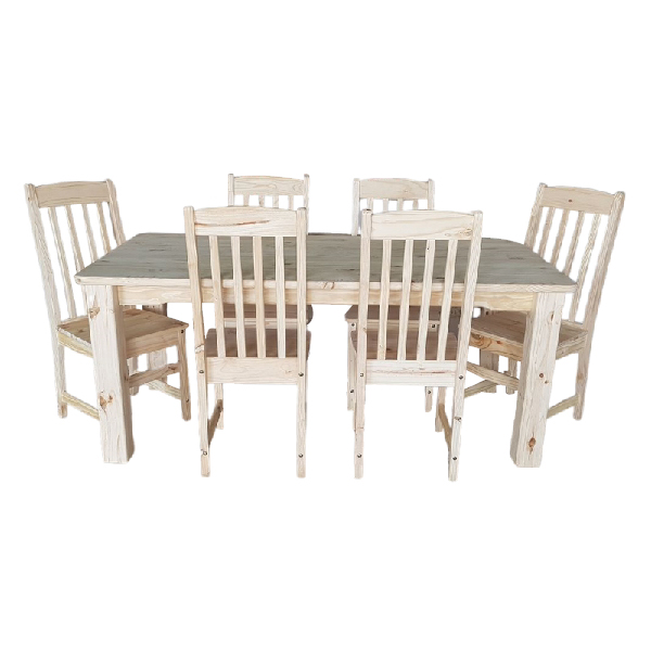 7 Piece Dining Set Medium (1.8 table) - RAW