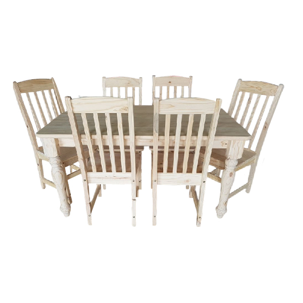 7 Piece Dining Set Small (1.5 table) - RAW