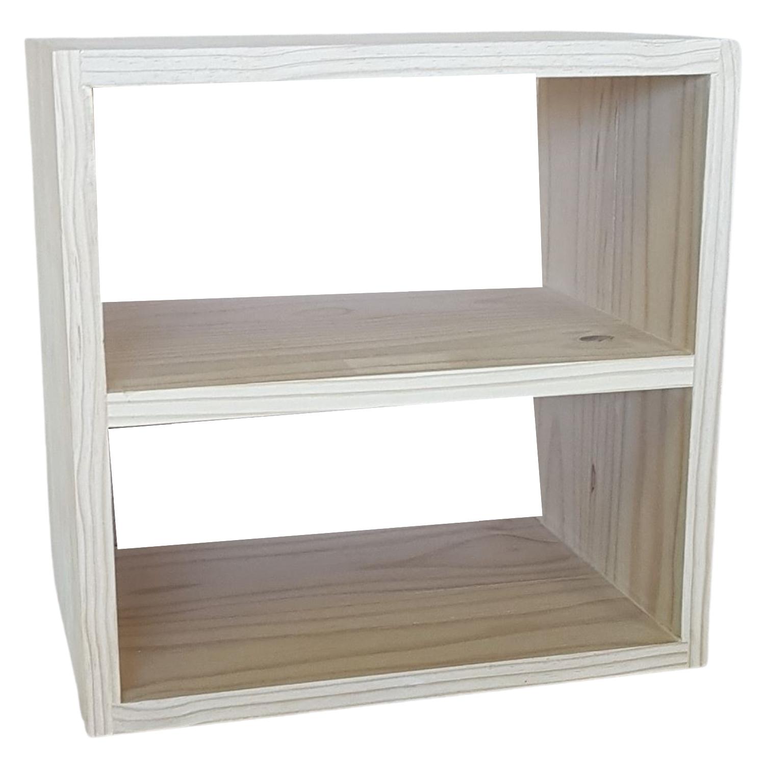 Bookcase Cube B+1 Shelf RAW