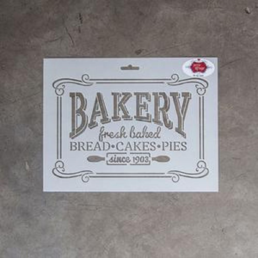 Bakery English Stencil 370X270