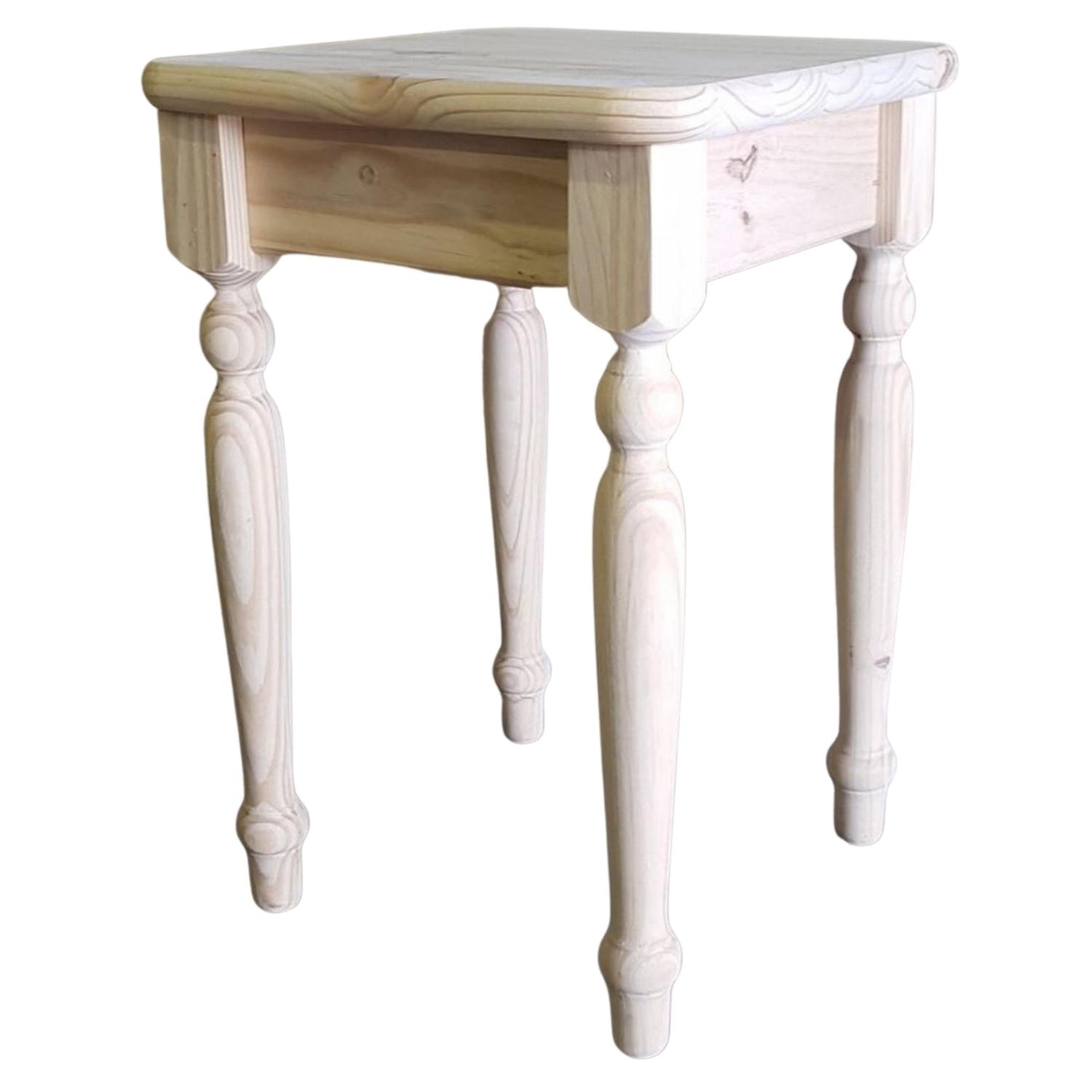 Cottage Side Table 450X450X650 - RAW