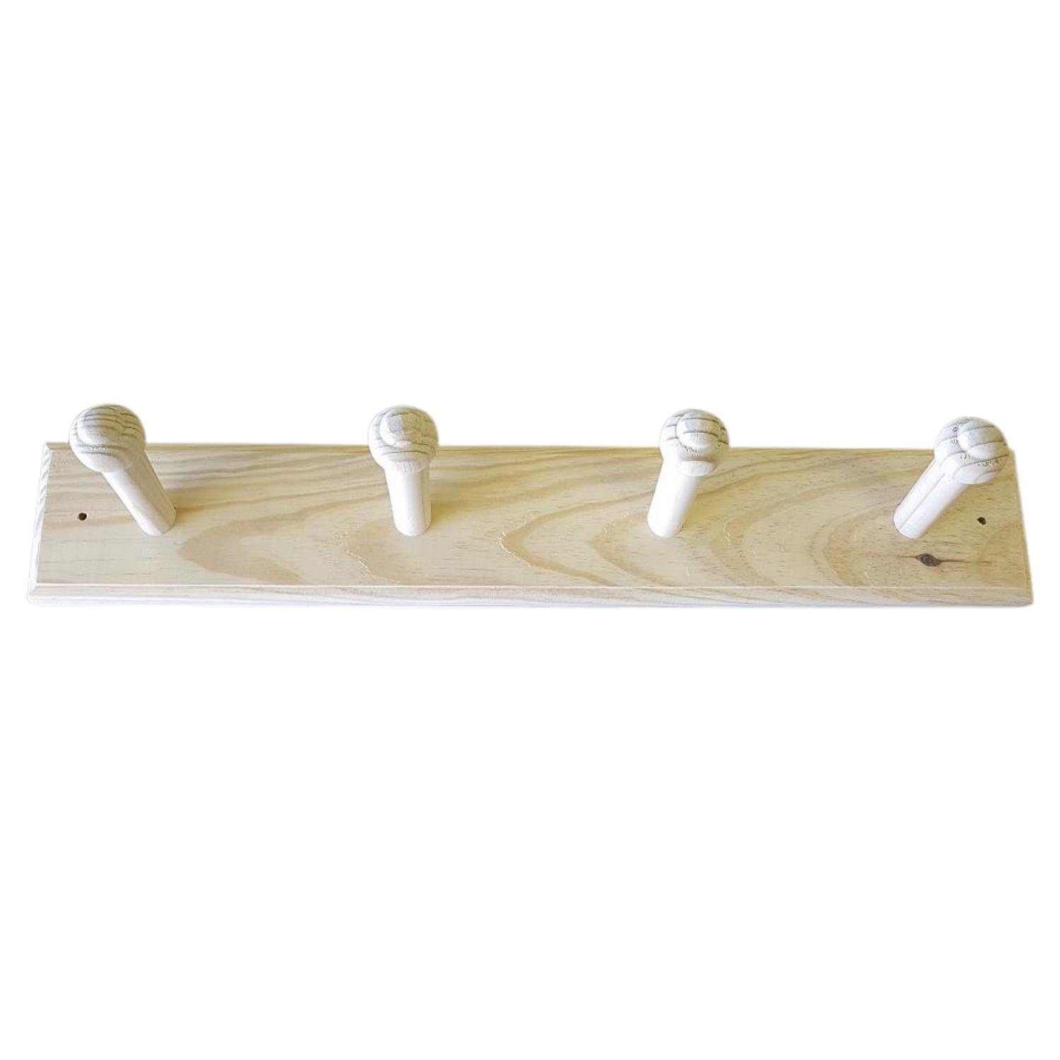 Coat 4 Hook Rack - RAW