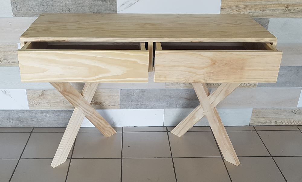 Cross Leg Desk 2 Dr 1200X500X800H - RAW - Image 2