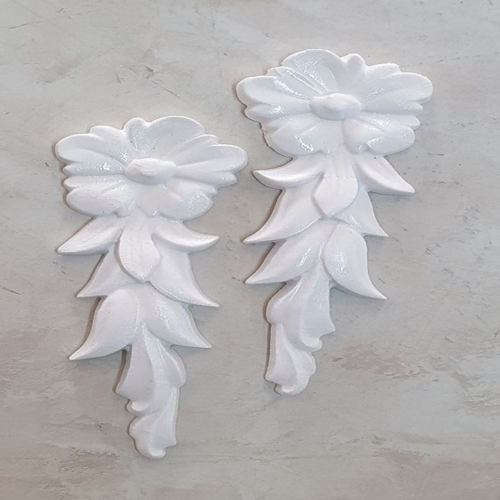 Daisy Drop Moulding Set of 2 - 127mmX42mm