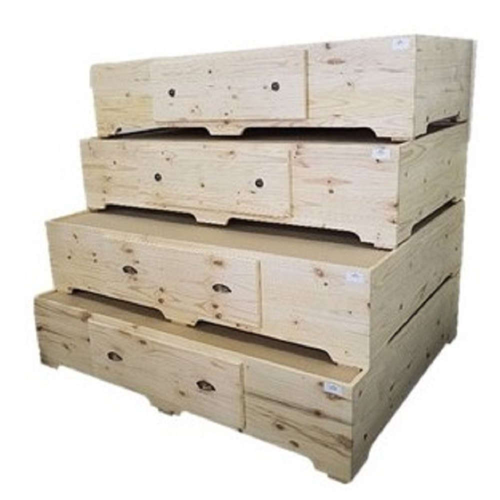 Box Bed with Drawers - RAW