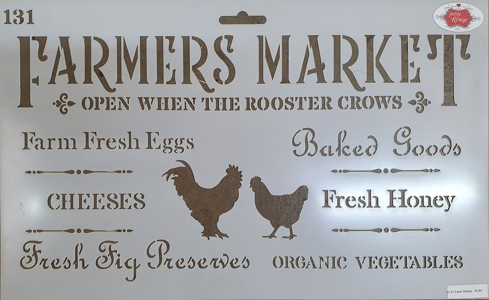 Farmers Market Stencil 415mmX255mm
