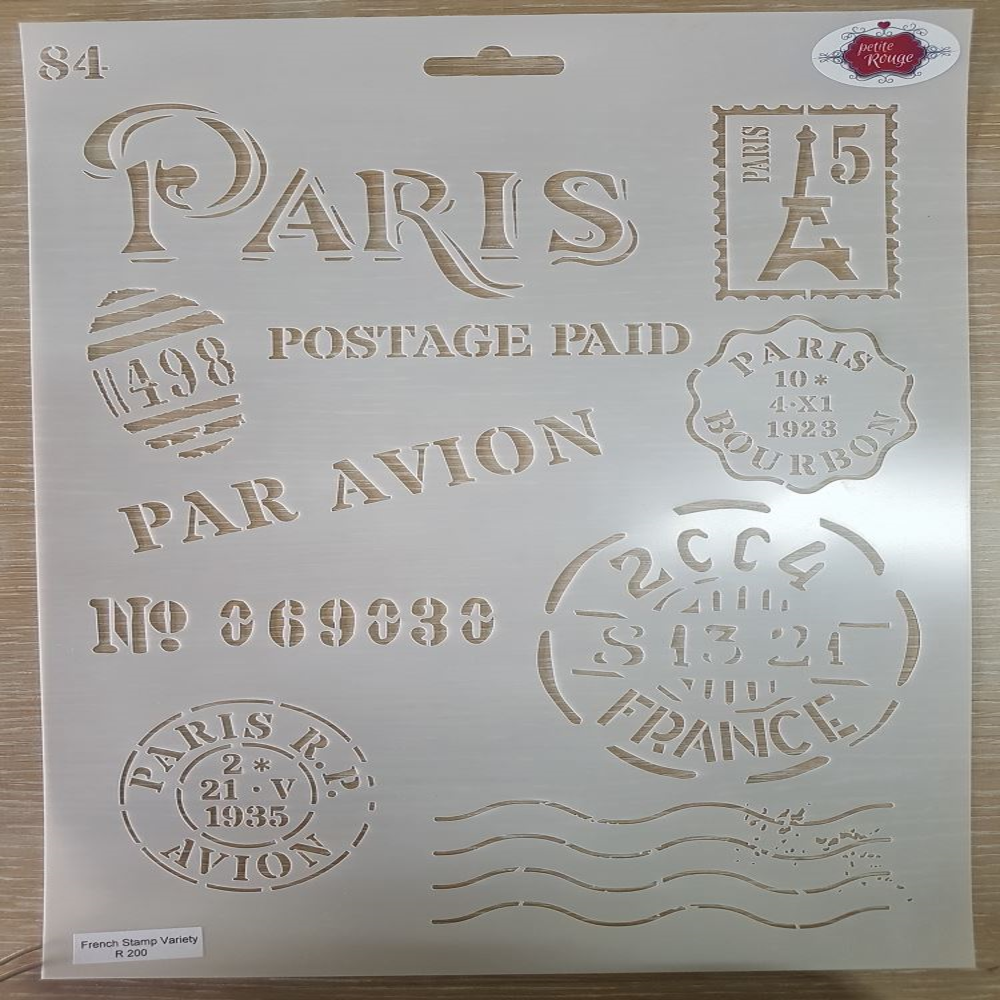 French Stamp Variety Stencil