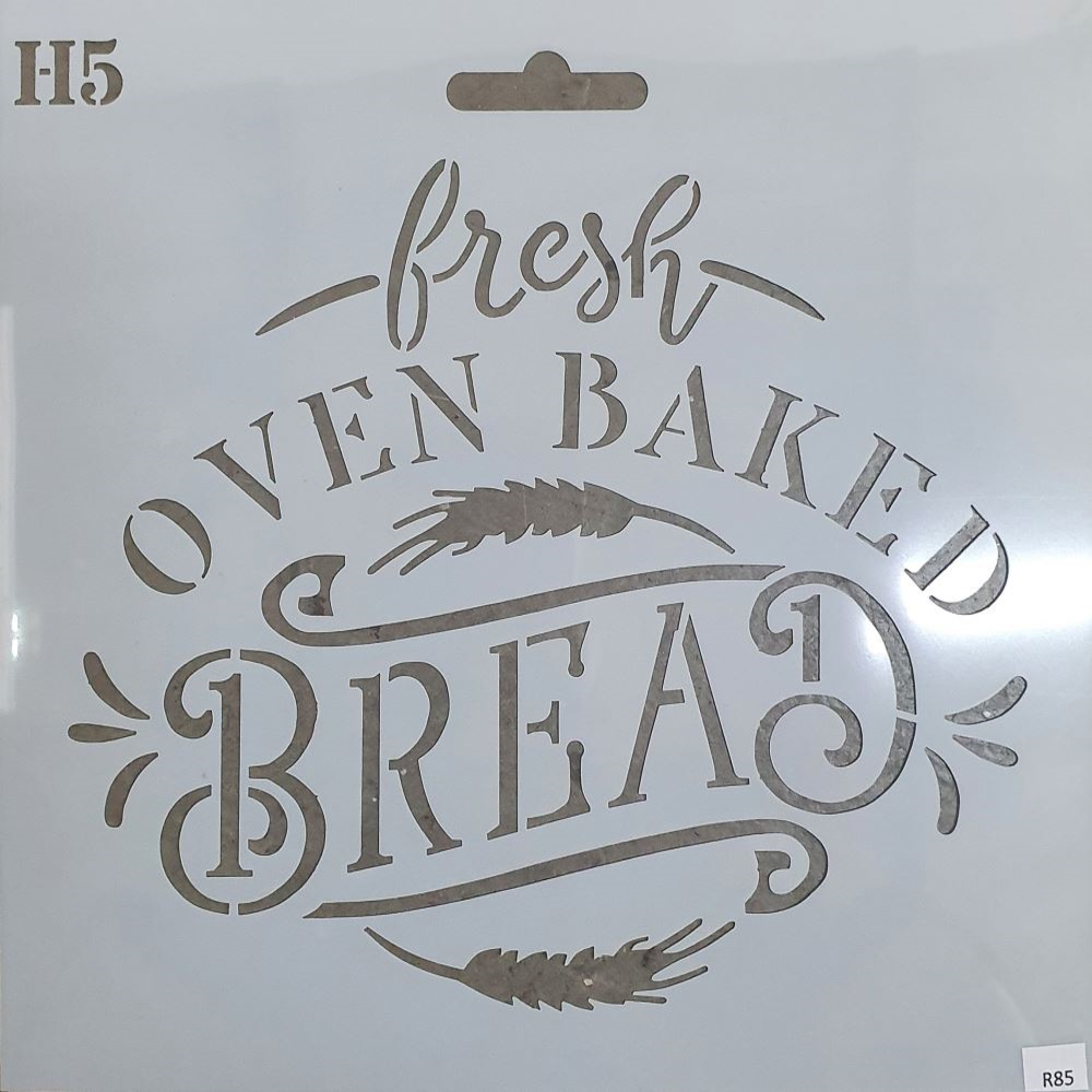 Fresh Oven Baked Bread Stencil 220X210