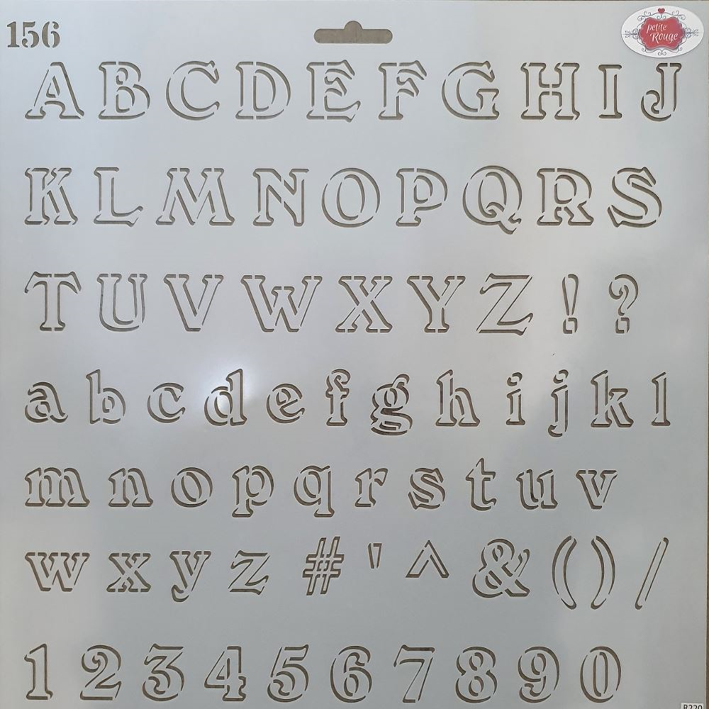 Full Alphabet & Numbers Stencil