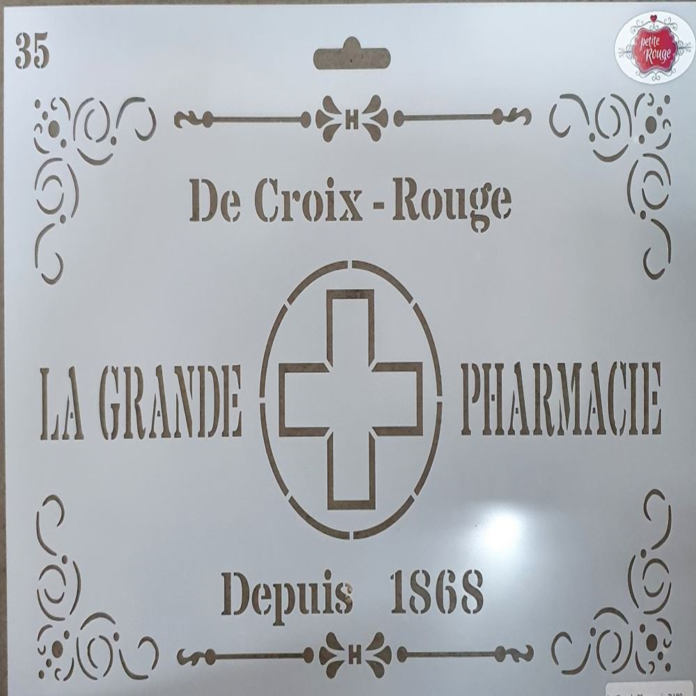 Grand Pharmacie Stencil Nr 35 338X205