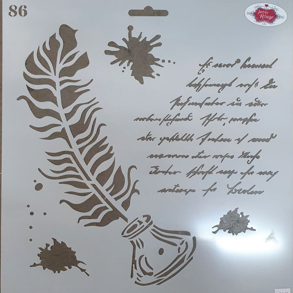 Ink Well & Script Stencil