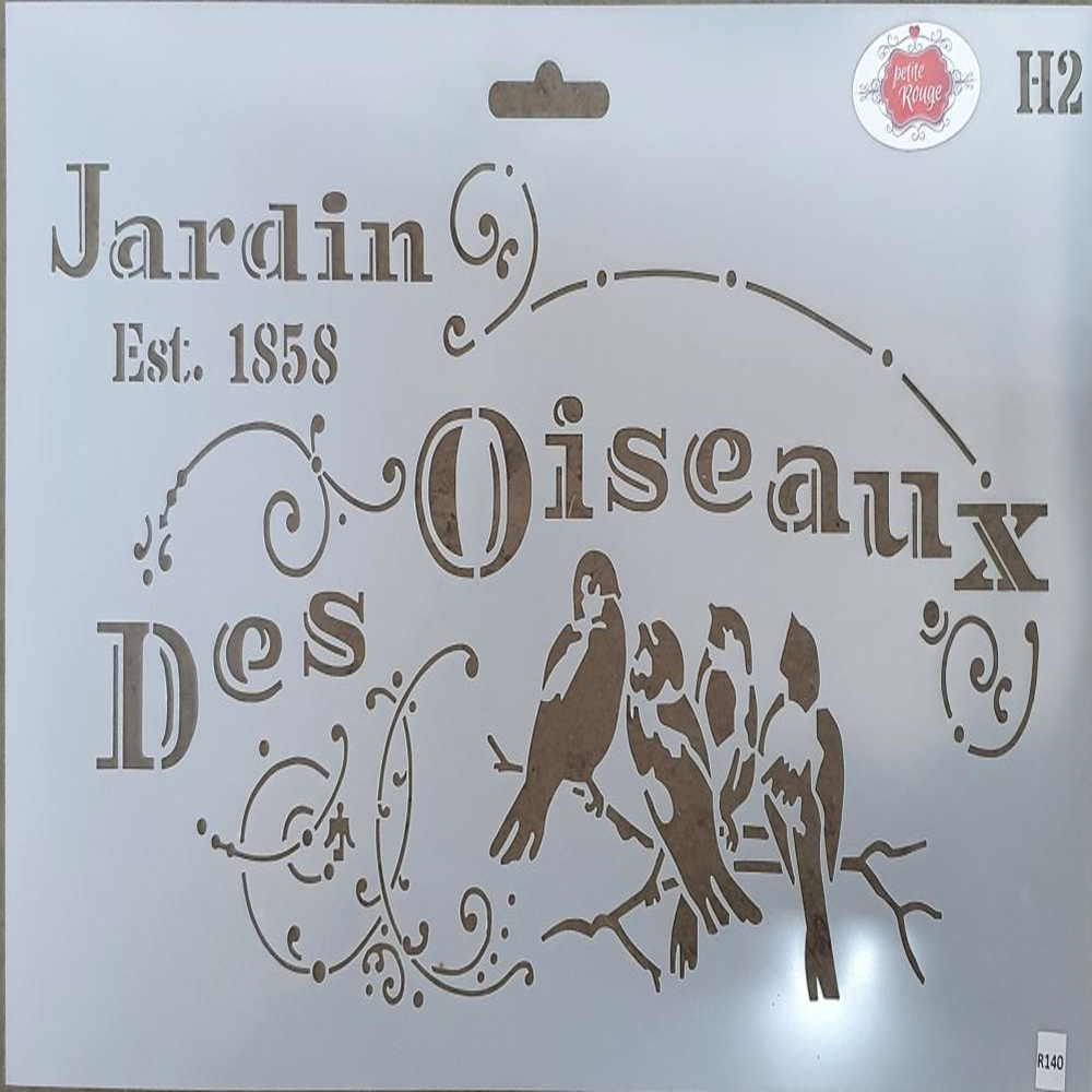 Jardin Des Oiseaux Stencil H2