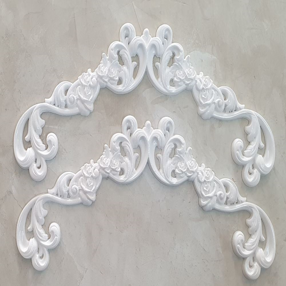 Juliette Rose Pediment Set of 2 (330mmX33mm)