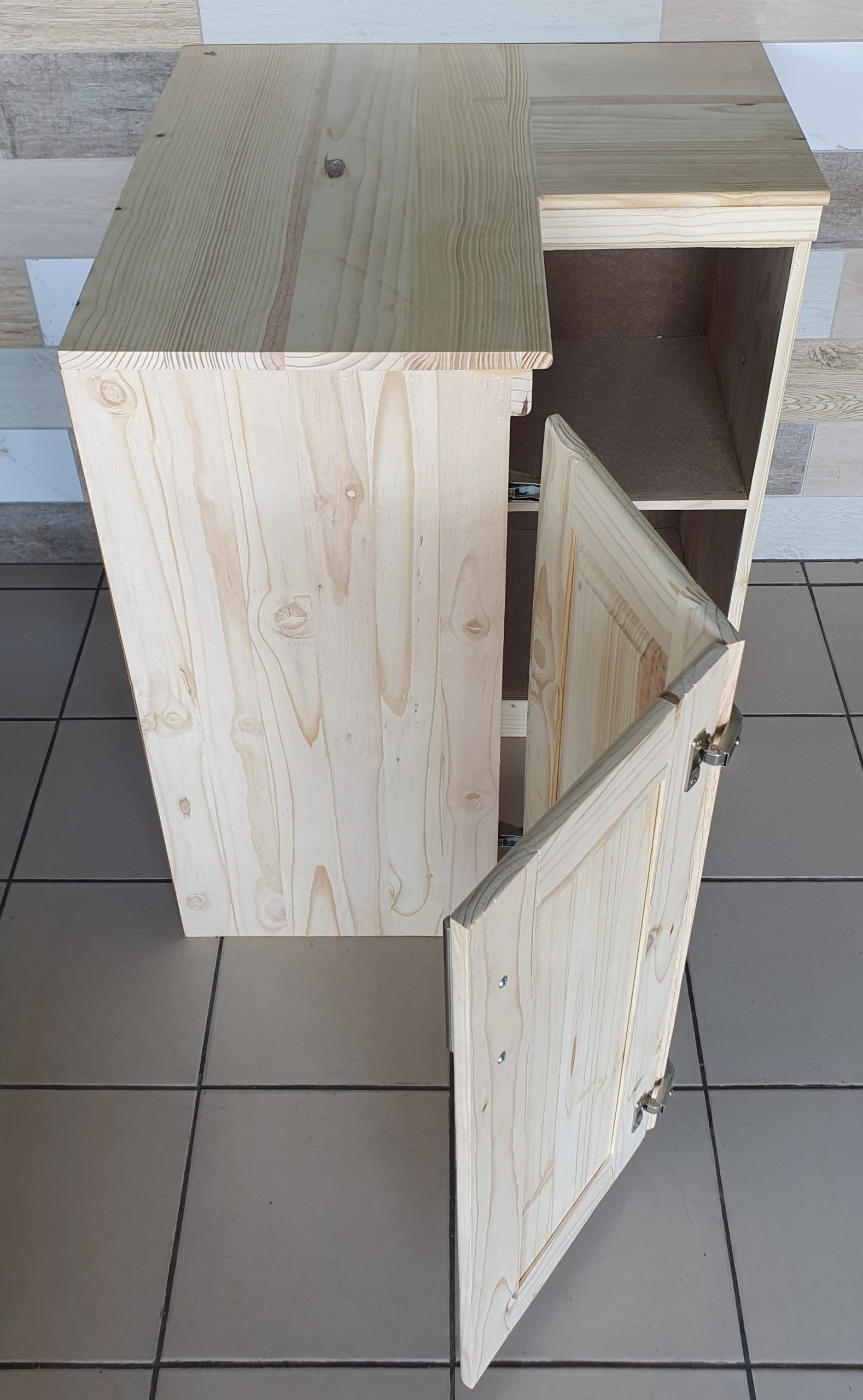 K Corner with Shelf 760X760X450X900 - RAW - Image 3