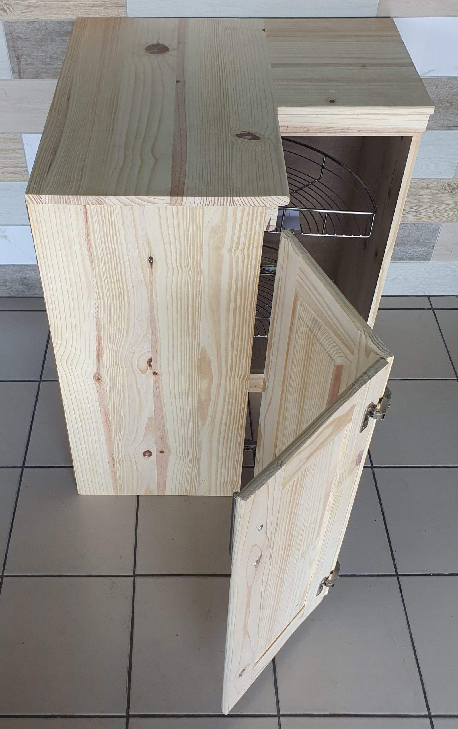 Turntable Corner Unit 760X760X450X900 - RAW - Image 2