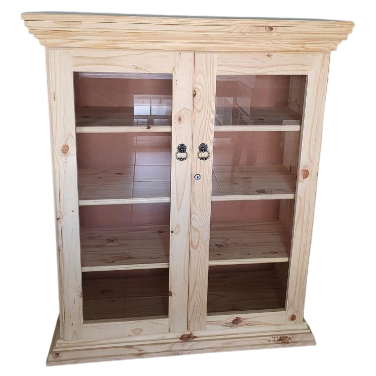 Louiza 1200x900 Glass Door Bookshelf - RAW