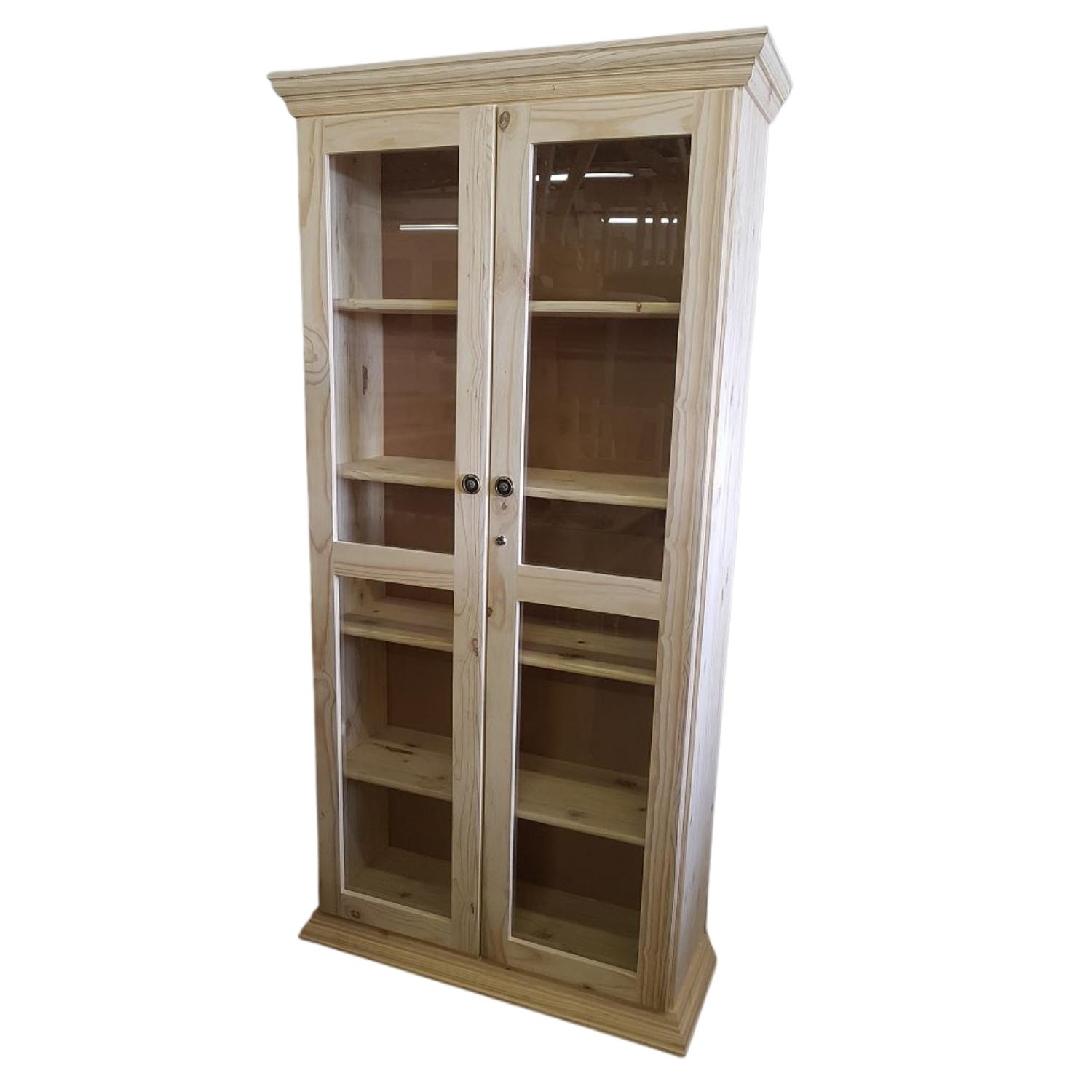 Louiza Bookshelf 1900X900 Glass Doors - RAW