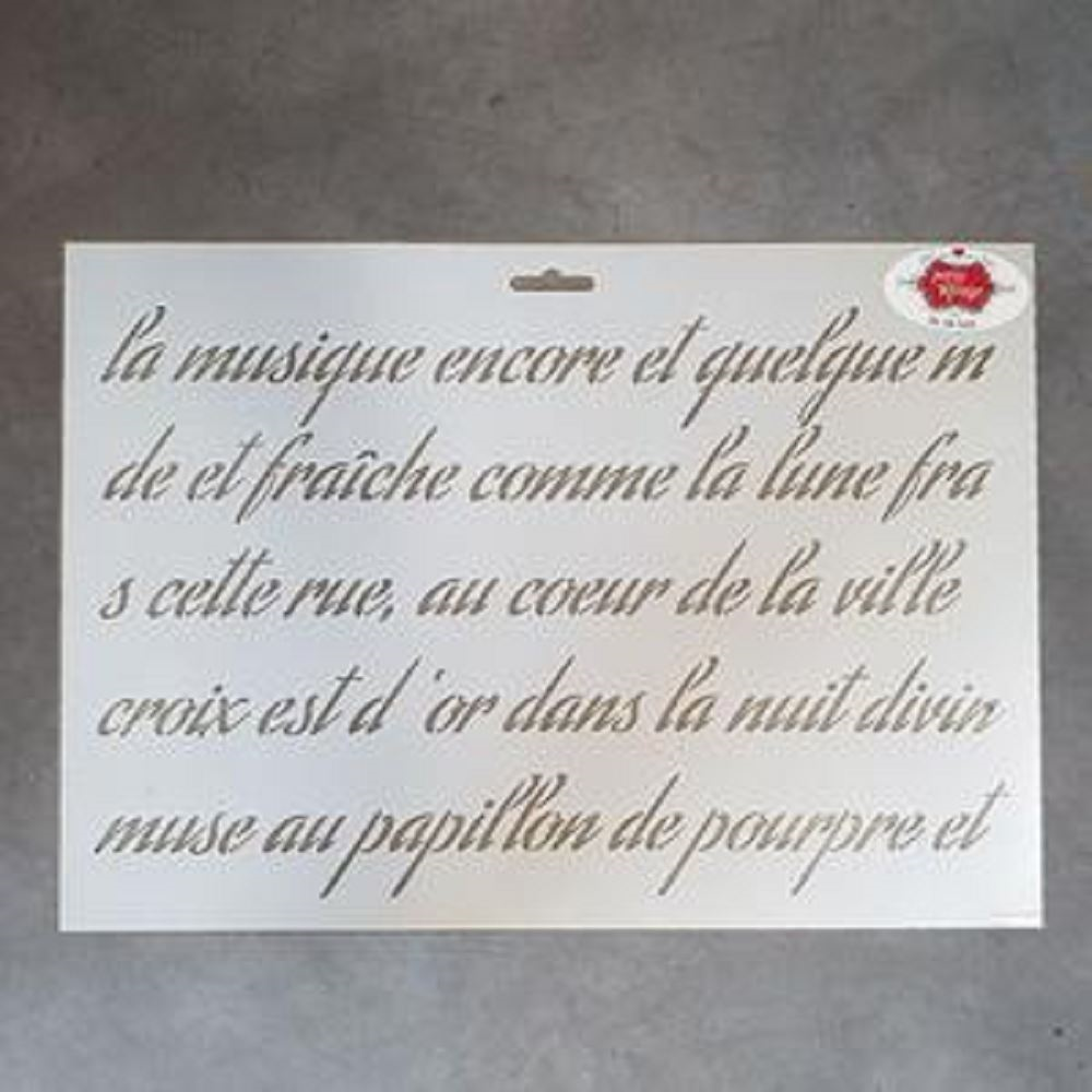 La Musique Script Stencil
