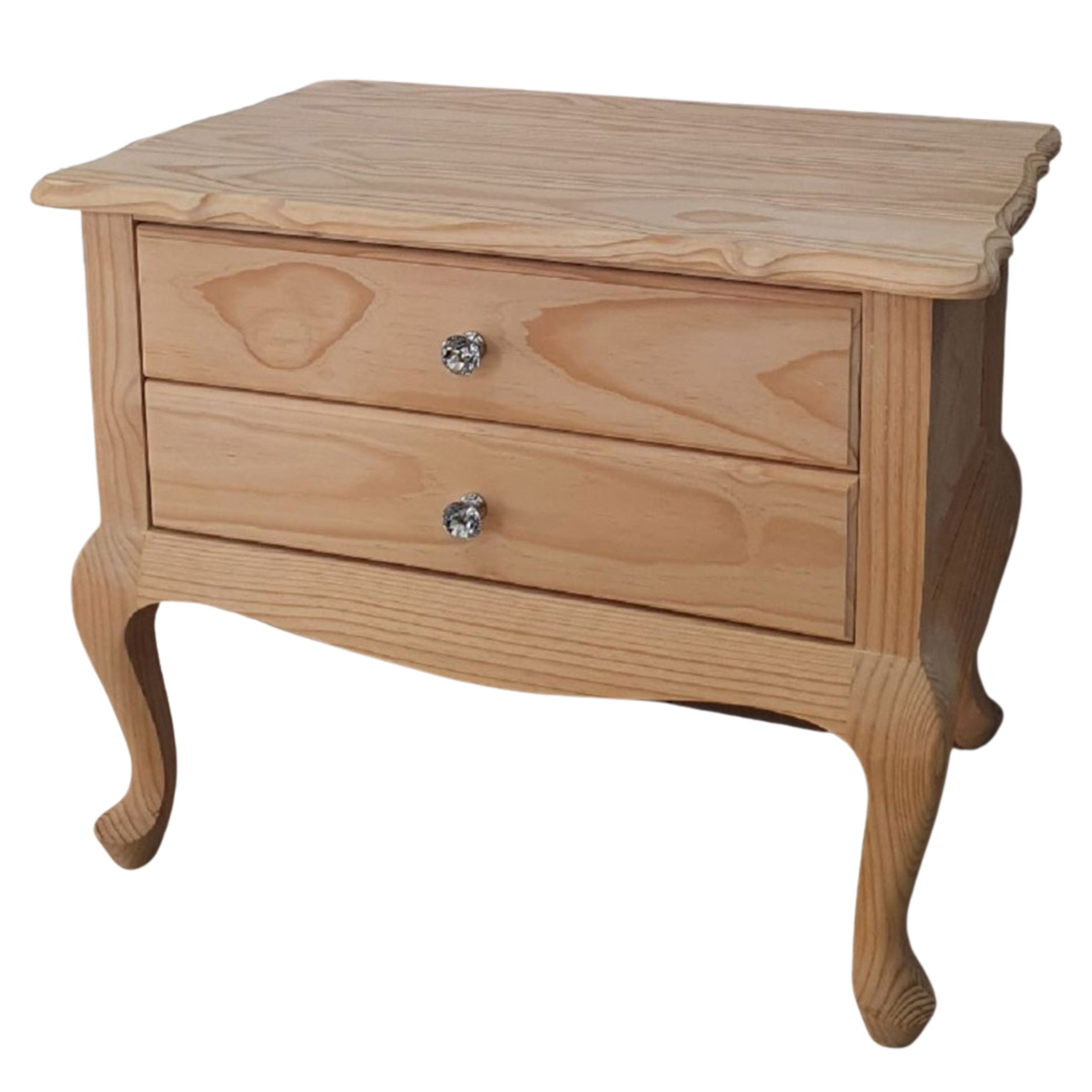 Queen Anne Pedestal 2 Drawer 75cm wide - RAW