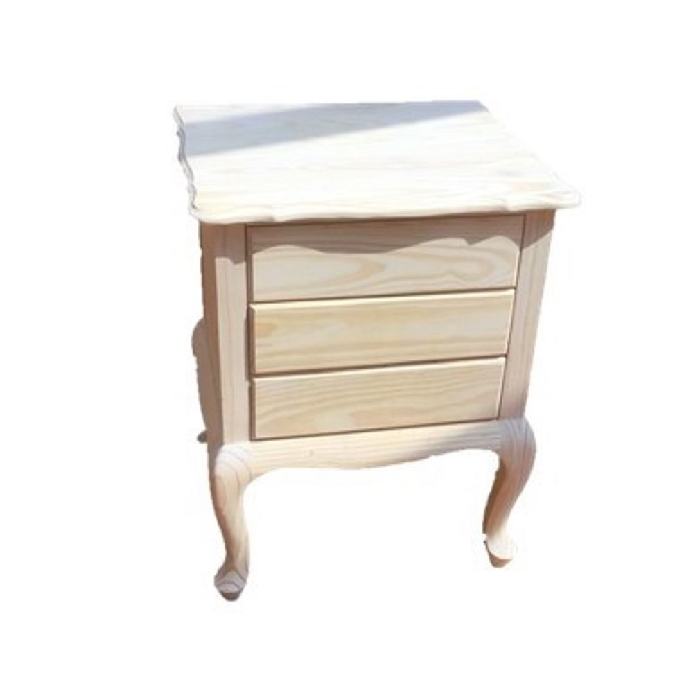 Queen Anne Pedestal 3 Drawer - RAW