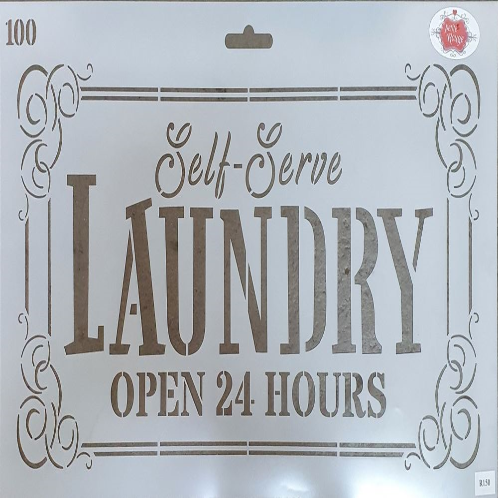 Self Service Laundry Stencil