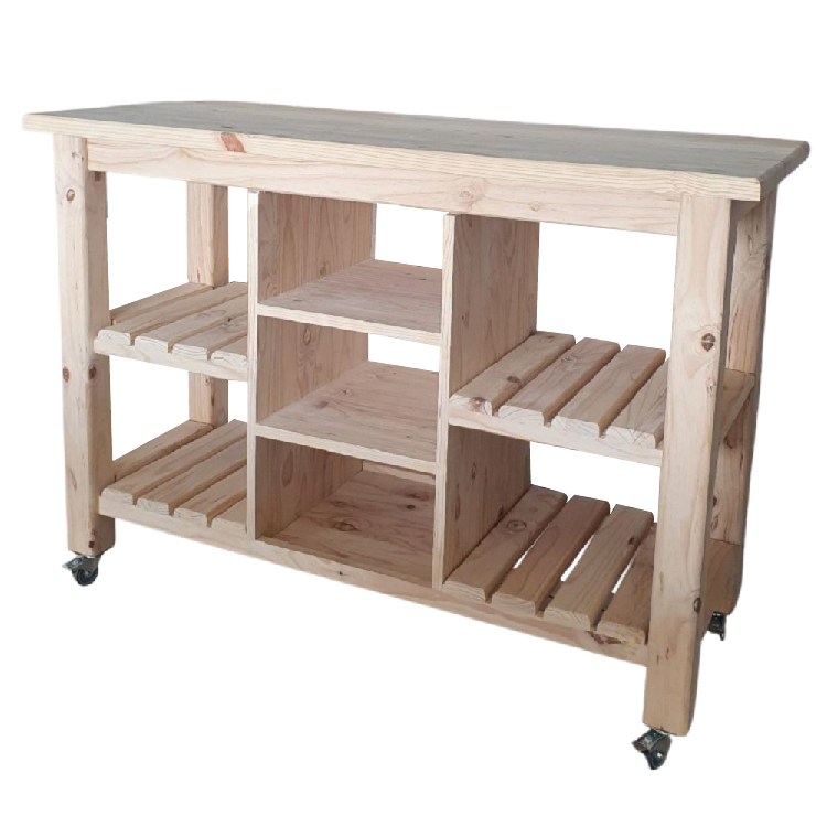 Slatted Butchersblock 1300X500X950H - RAW