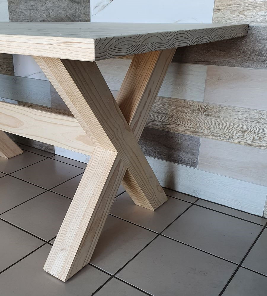 X Leg Table - RAW - Image 2