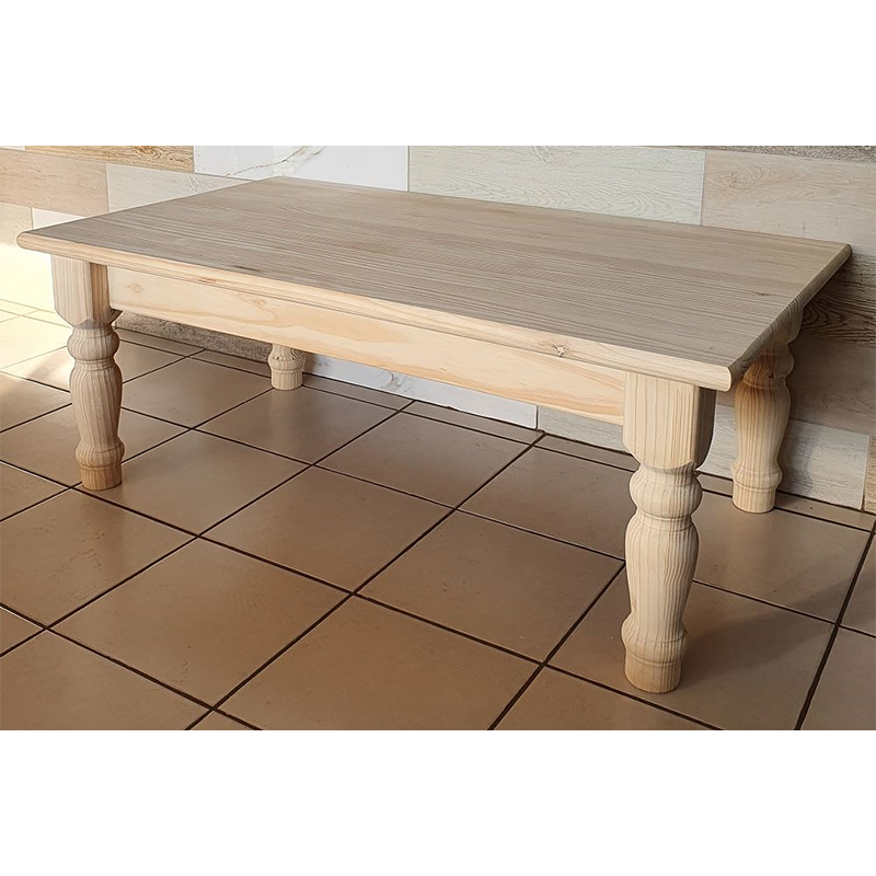 Cottage Coffee Table Chunky Leg 1200X700X450 - RAW - Image 2