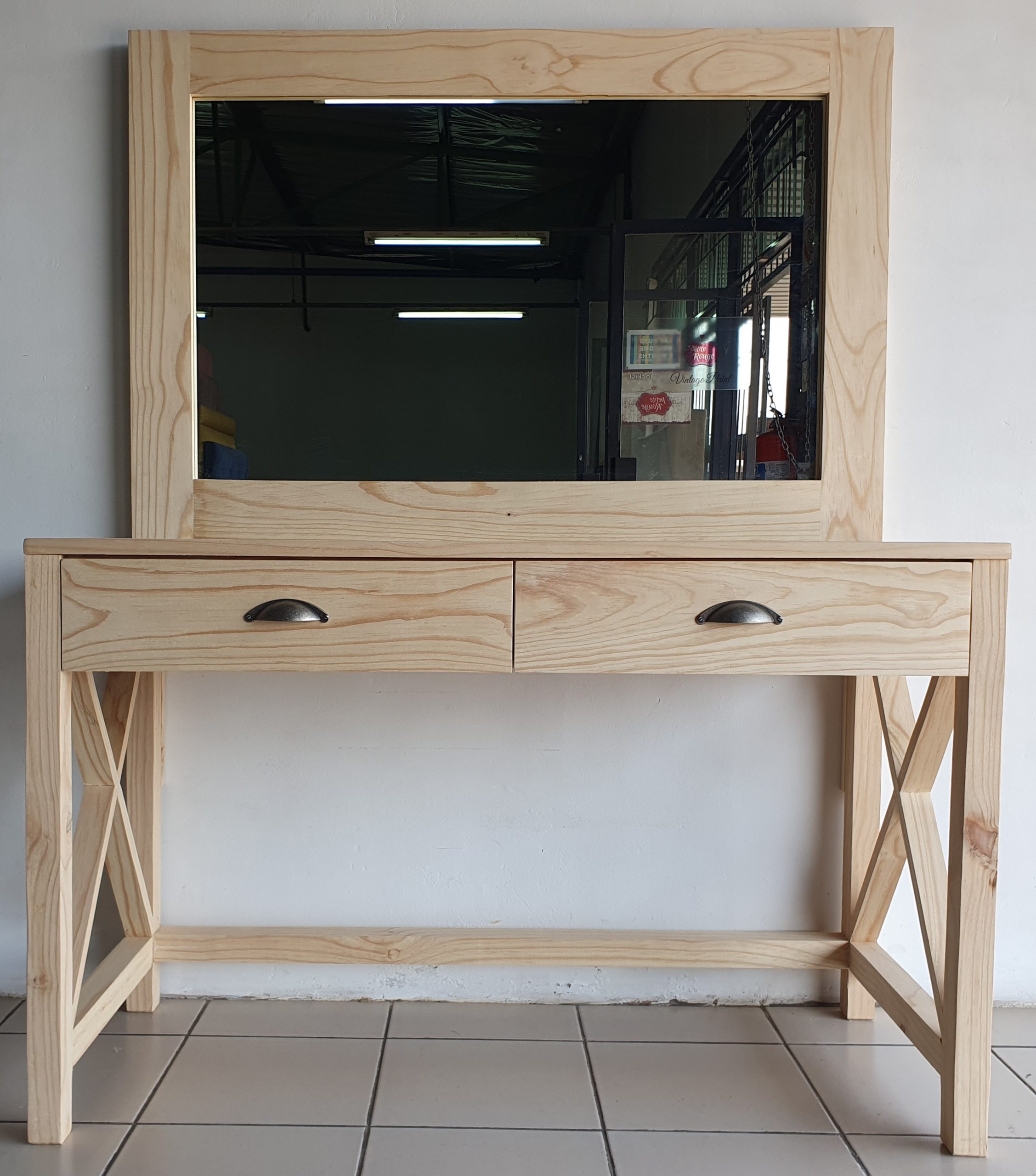 Bali 2 Drawer Dressing Table - RAW
