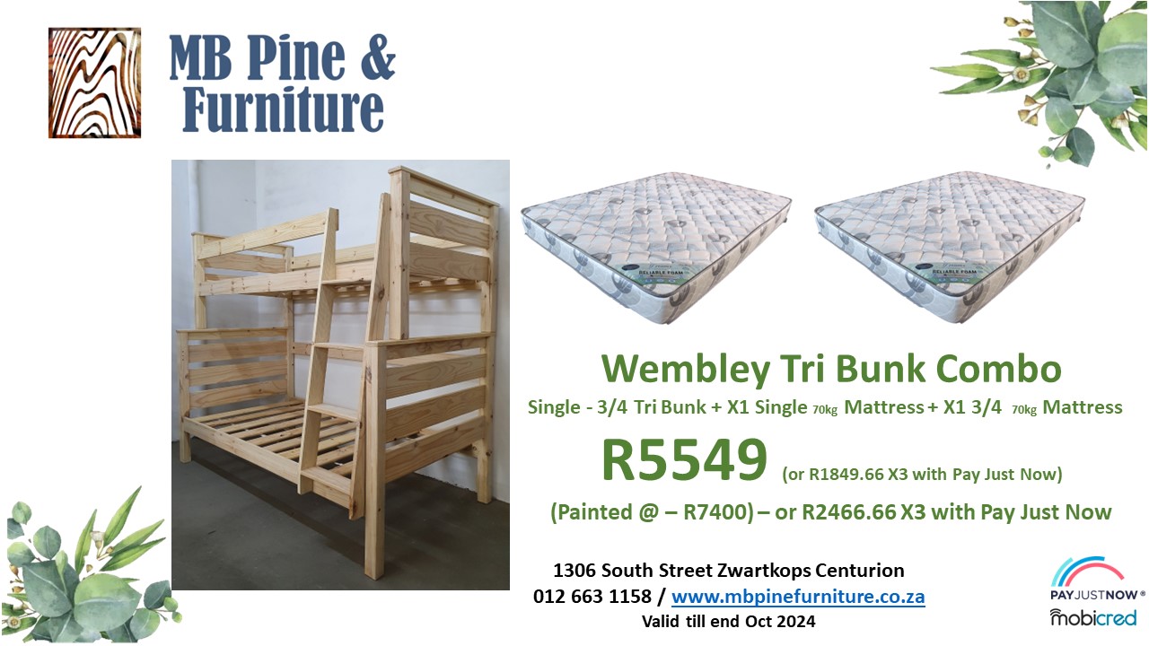 Wembley Tri Bunk Combo - RAW