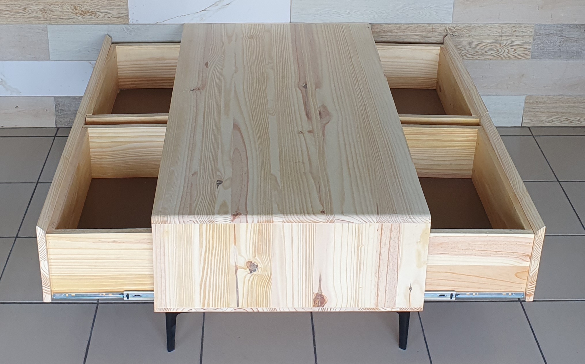 Lucy 4 Dr Coffee Table 1200X700X450 - RAW - Image 2